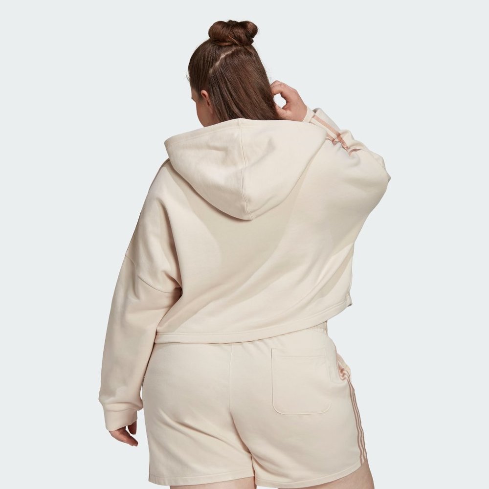 Adidas CROPPED HOODIE Plus Size 2X - Picture 5 of 7